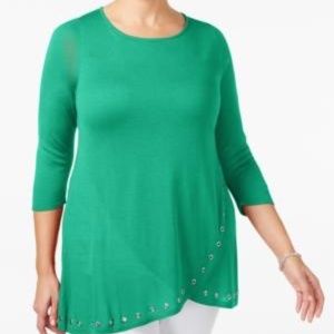 NEW! 3XL BELLDINI GROMMET TOP GREEN LOT1018